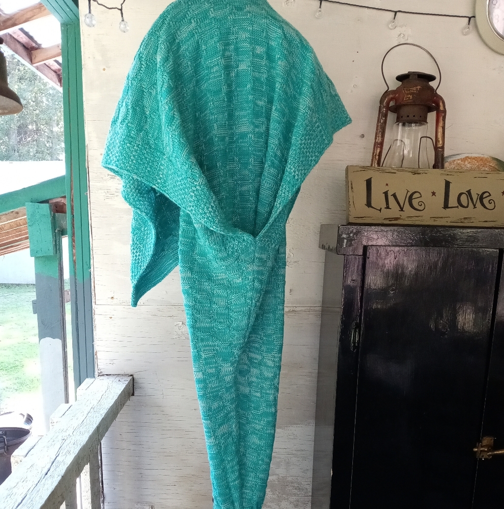 Hand Knitted Adult Mermaid Blanket